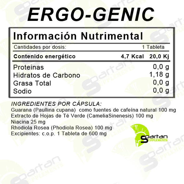 ERGOGENIC 60 TABLETAS