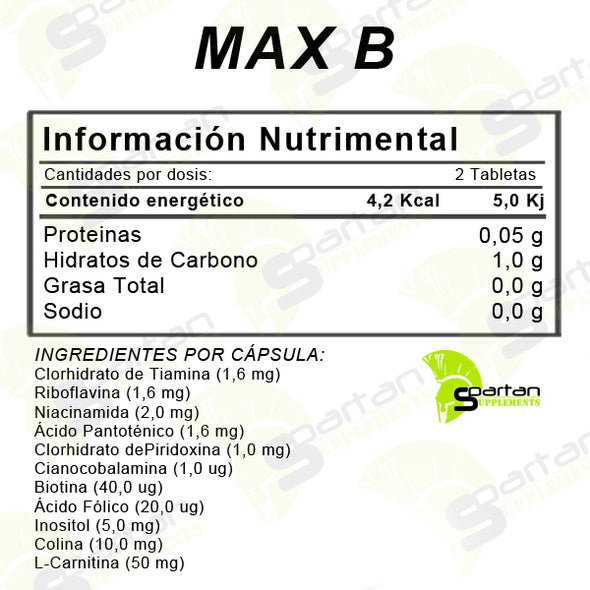 MAX B 60 TABLETAS