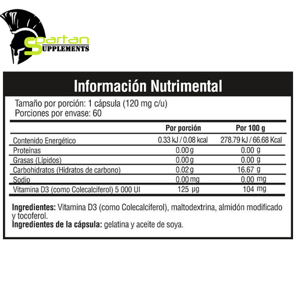 Vitamina D3 60 Softgels